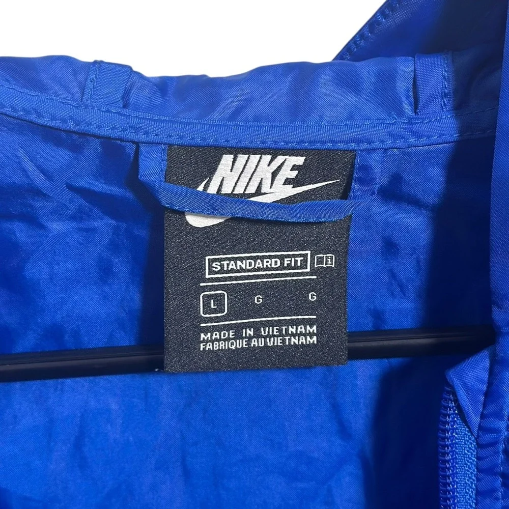 Nike Retro Athleisure Windbreaker Jacket Blue‎ Green Colorblock Boys Size Large